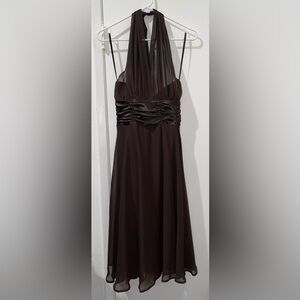 Connected Apparel Black Ruched Strapless Cocktail Dress